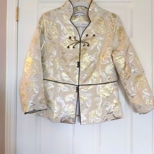 Brocade asian blazer size L